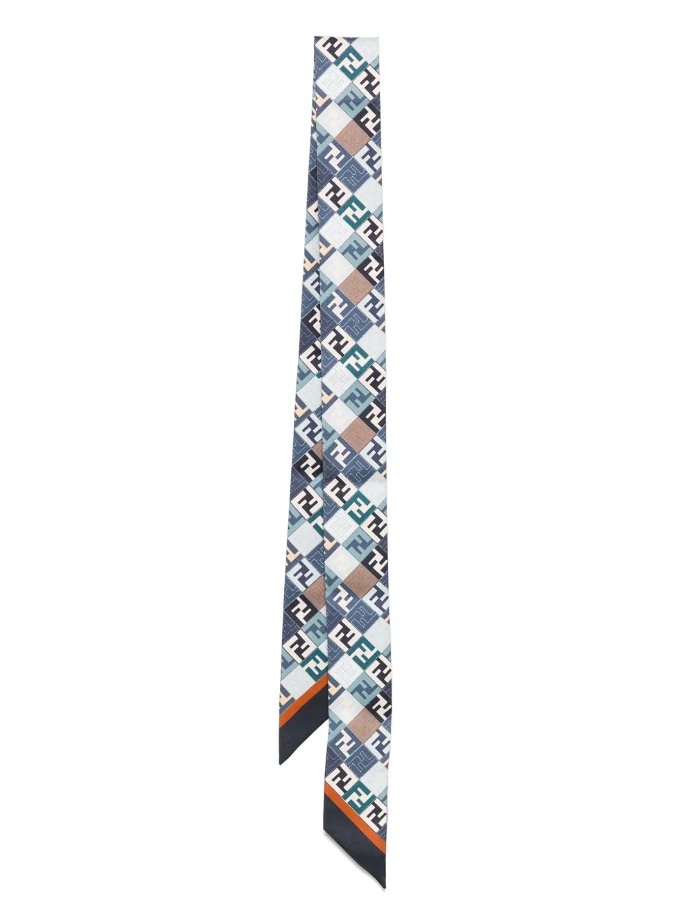 FENDI FF-motif silk scarf | azul | Image 1