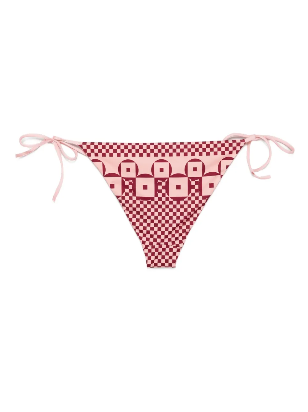 FENDI Bikinislip met geometrische print en strikken aan de zijkant Roze