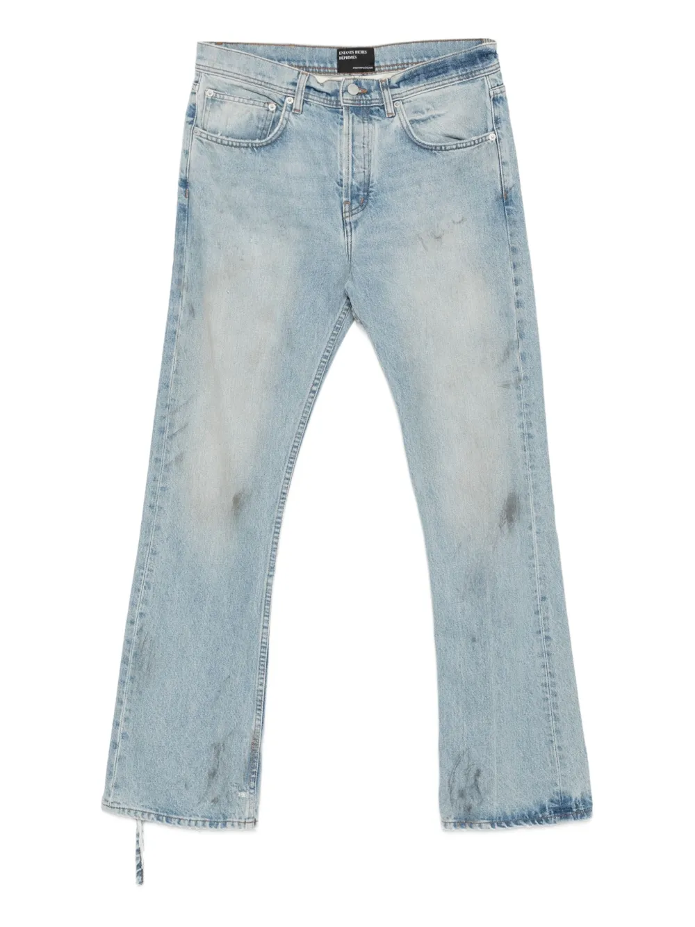 Enfants Riches Déprimés Gerafelde jeans met vervaagd effect Blauw