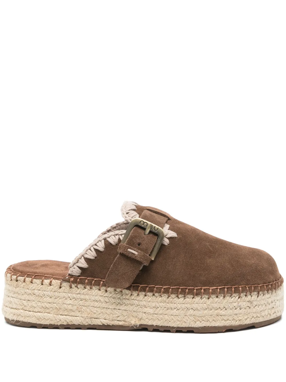 Mou 40mm suede mules Brown
