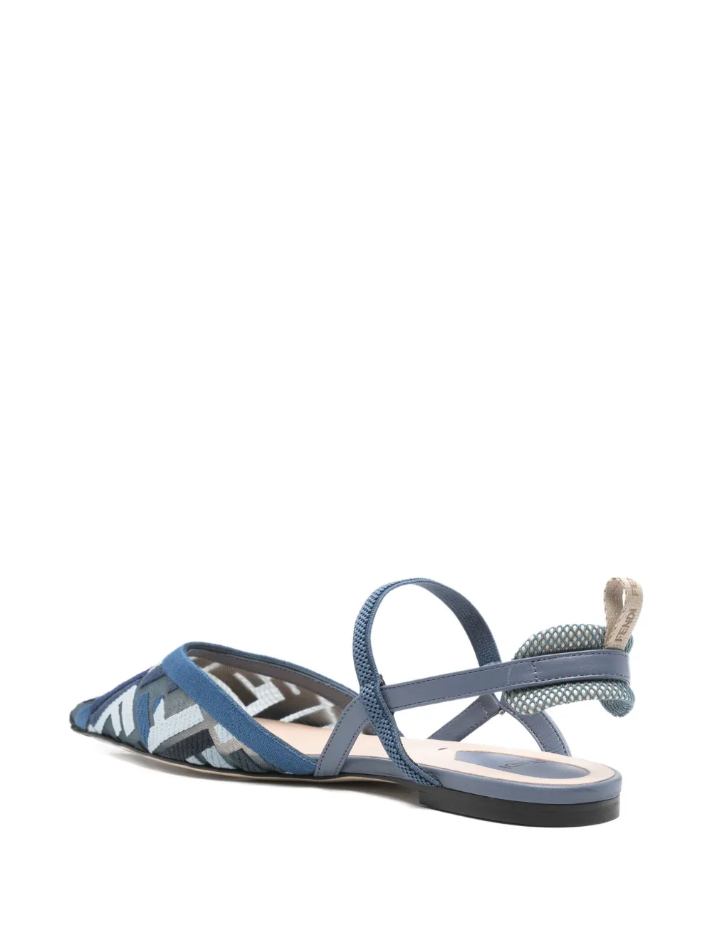 FENDI Colibri Lite slingback ballerina's Blauw