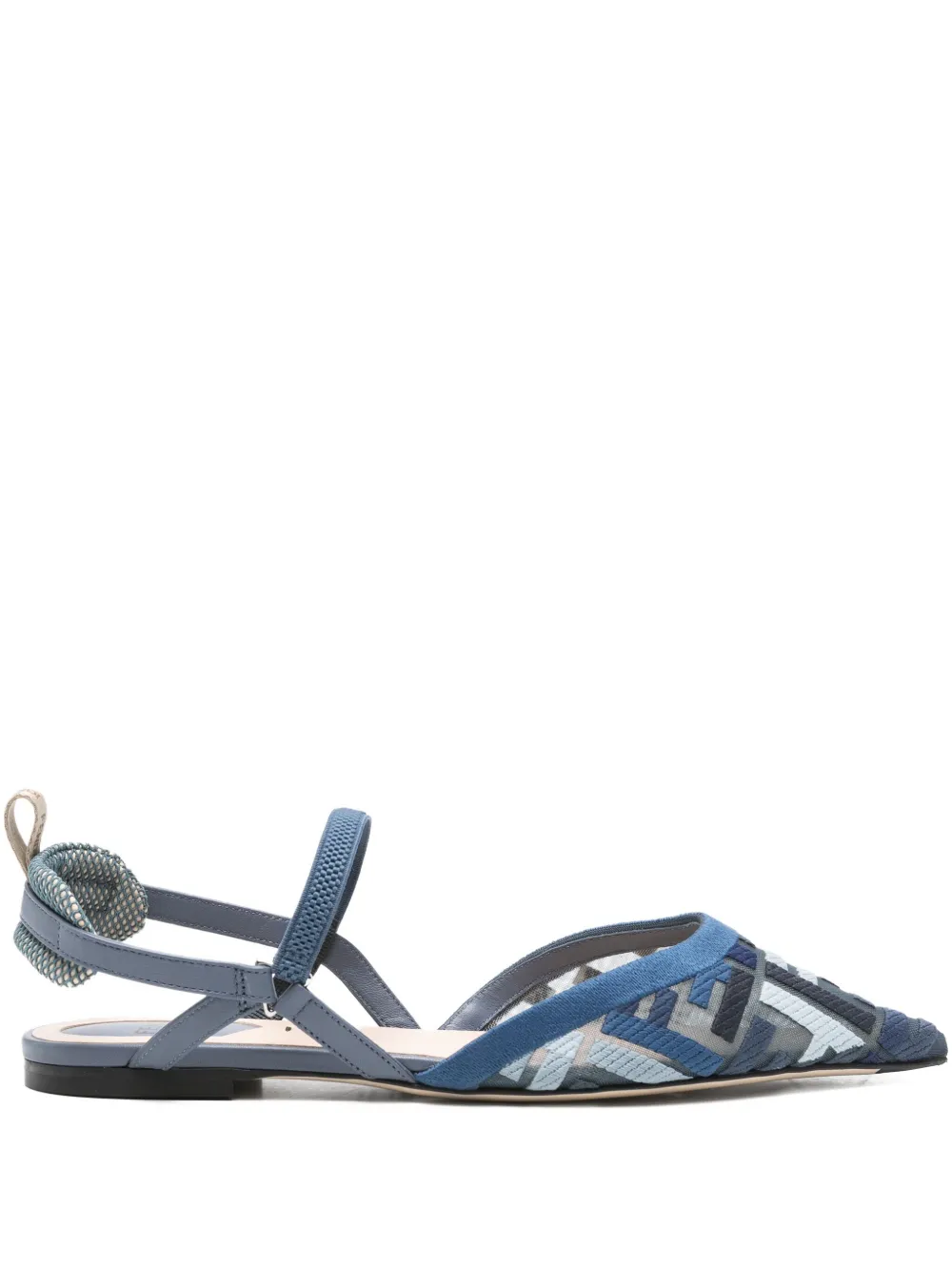 FENDI Colibri Lite slingback ballerina's Blauw