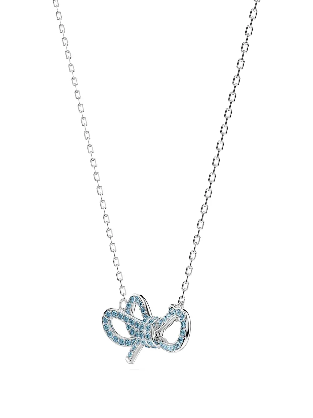 Swarovski Lifelong Bow crystal necklace set - Zilver