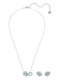 Swarovski Lifelong Bow crystal necklace set - Silver