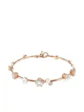Swarovski Constella Tennis rose-gold pearl-embellished bracelet - Pink