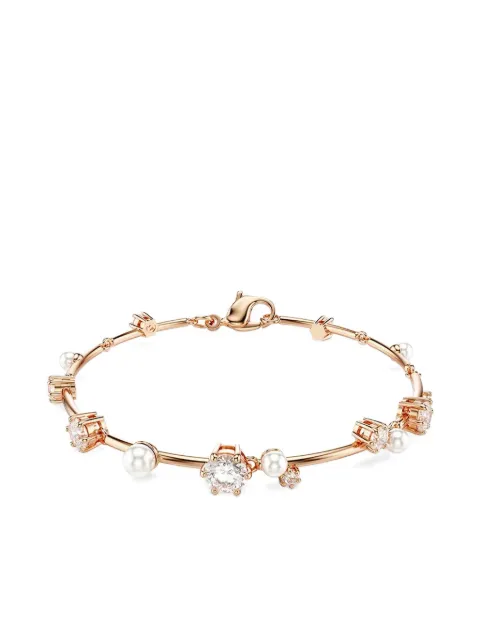 Swarovski Constella Tennis rose-gold pearl-embellished bracelet