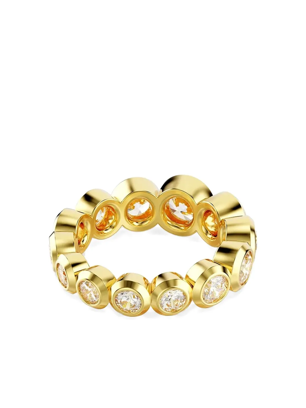 Swarovski Ring met ronde steen - Goud