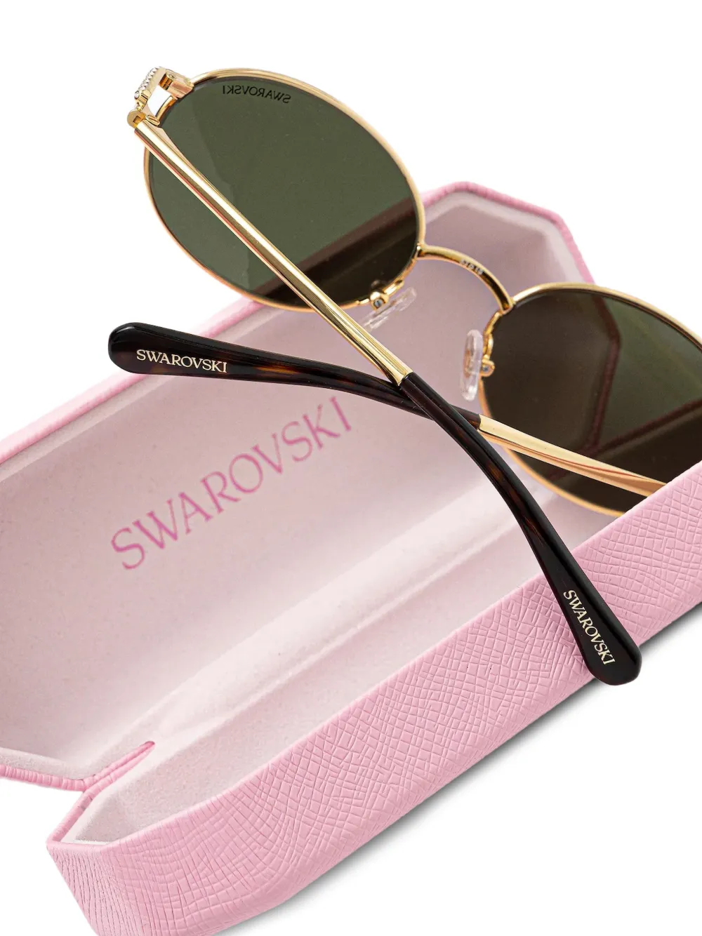 Swarovski Eyewear Zonnebril met ovalen montuur Goud