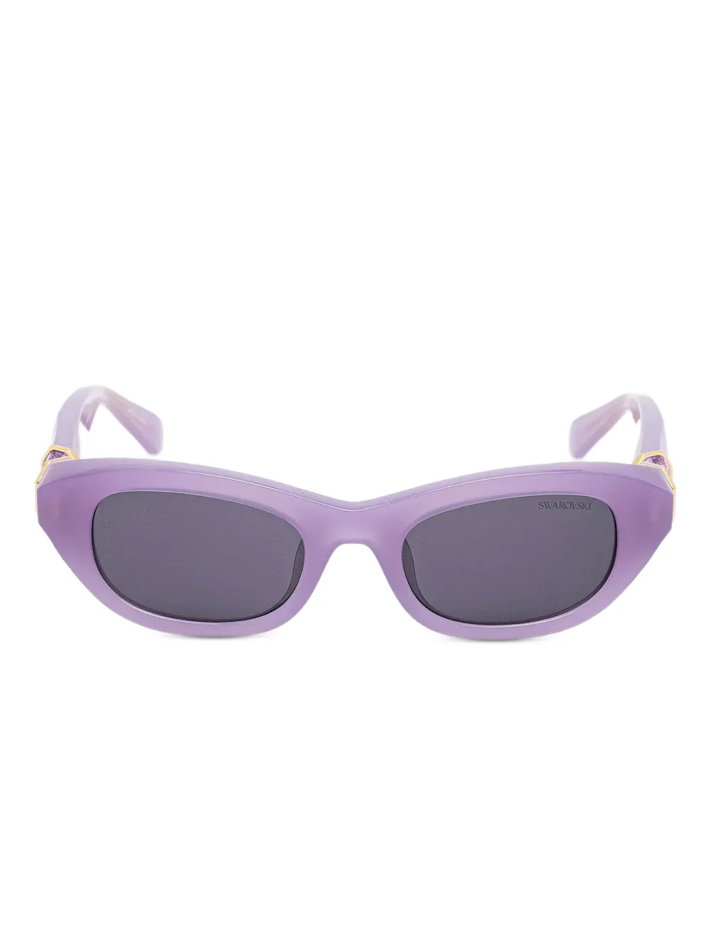 Swarovski Eyewear キャットアイ サングラス - パープル Swarovski Eyewear キャットアイ サングラス - パープル
