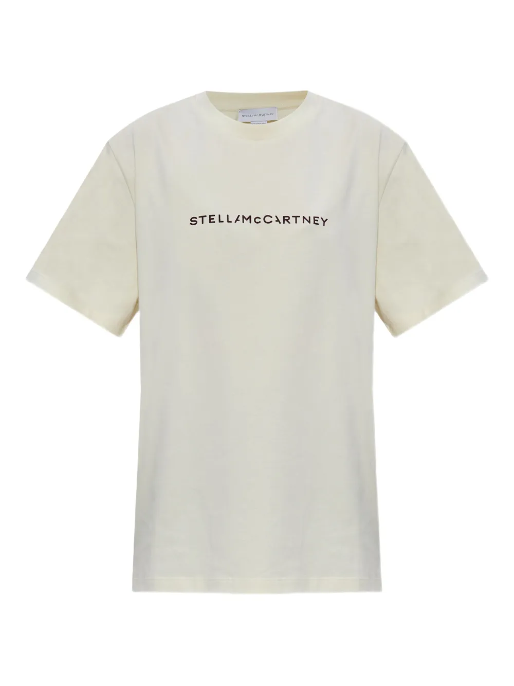 Stella McCartney T-shirt van biologisch katoen Beige