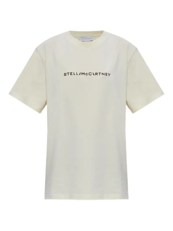 Stella McCartney organic-cotton T-shirt | Neutrals | FARFETCH
