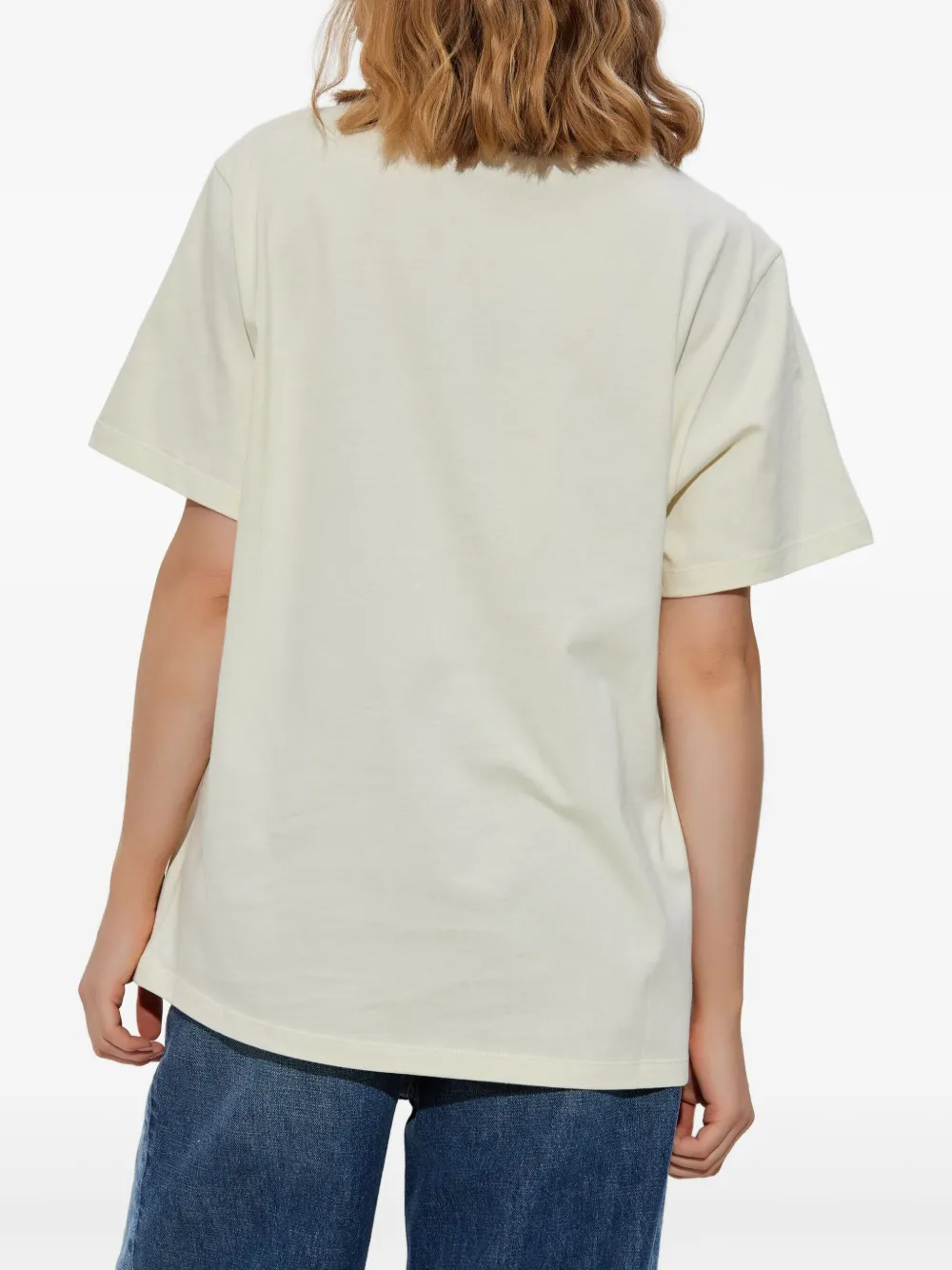 Stella McCartney T-shirt van biologisch katoen Beige