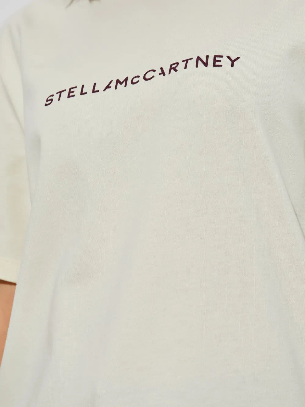 Stella McCartney T-shirt van biologisch katoen Beige