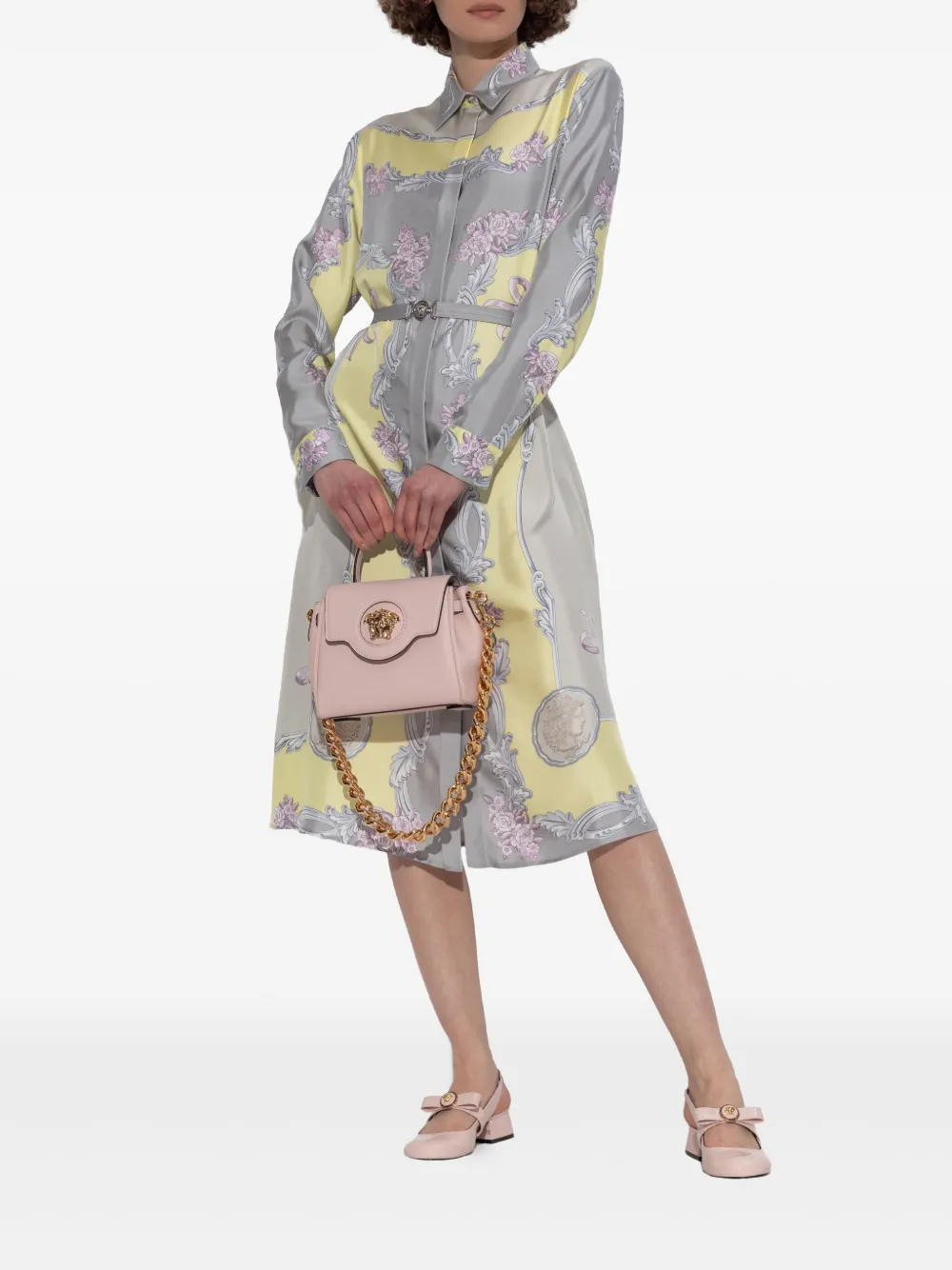 Versace silk dress - Geel