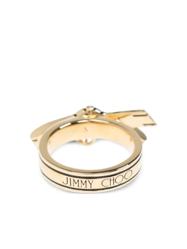 ★JIMMY CHOO★Ribbon Ring★Gold l Ribbon Pearl Ring Jimmy Choo Ribbon Ring | Gold | FARFETCH AE