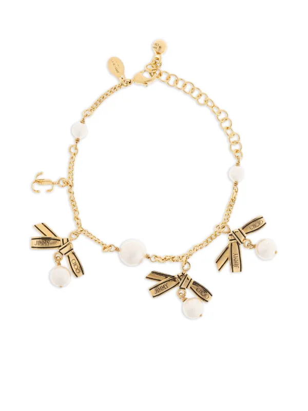 Jimmy Choo チャーム リボン ブレスレット | ゴールドトーン | FARFETCH JP