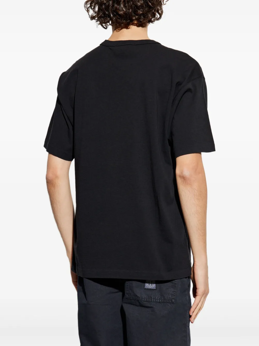 Stone Island Katoenen T-shirt Zwart