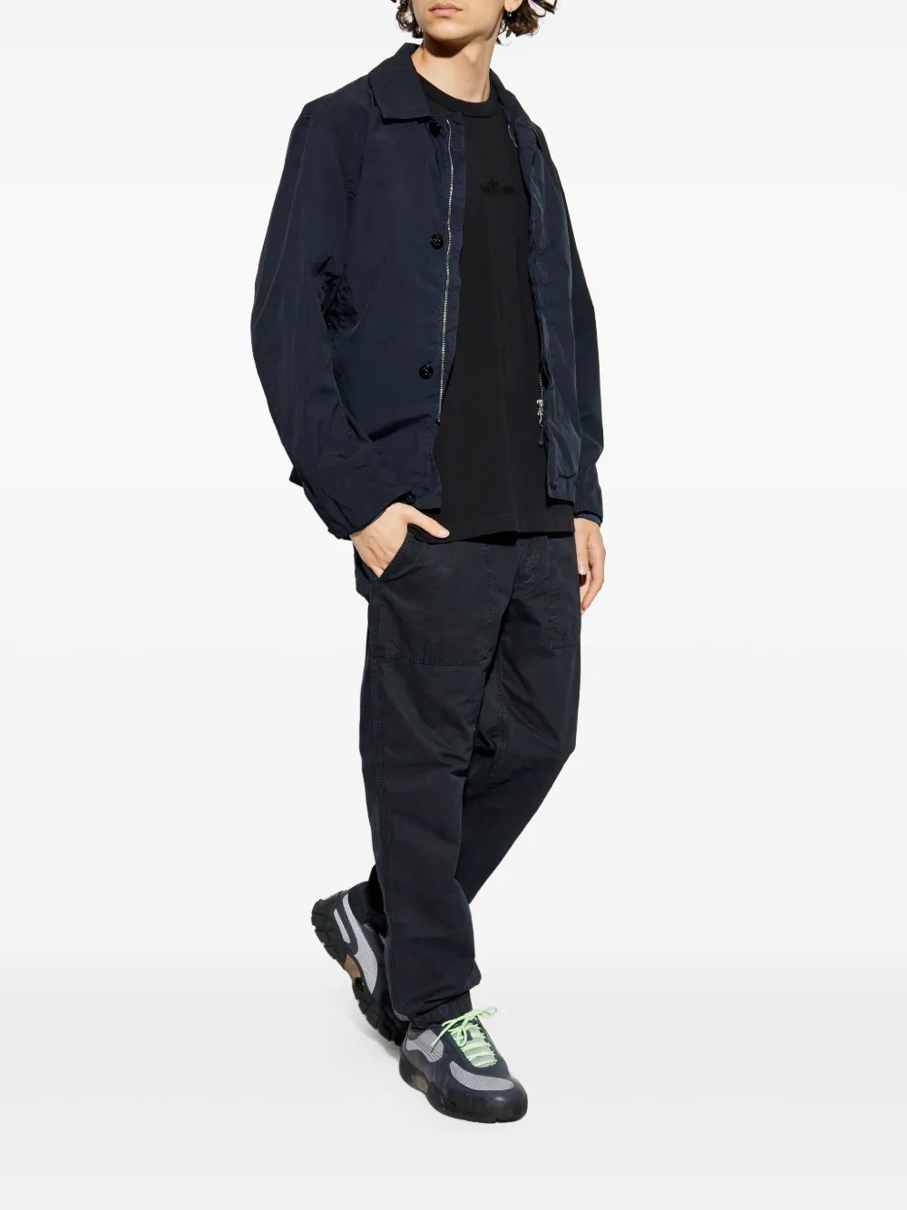 Stone Island cotton T-shirt - Zwart