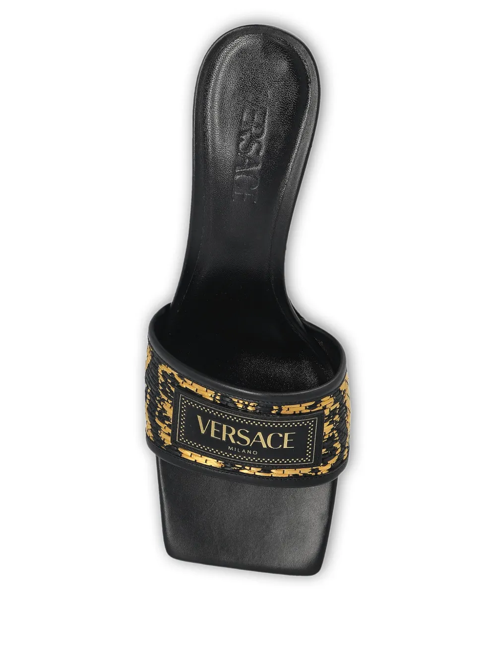 Versace 55mm Theia Barocco mules Black