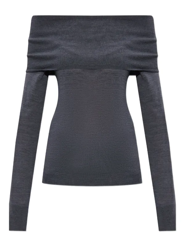 Stella McCartney Off-shoulder Sweater in Grey