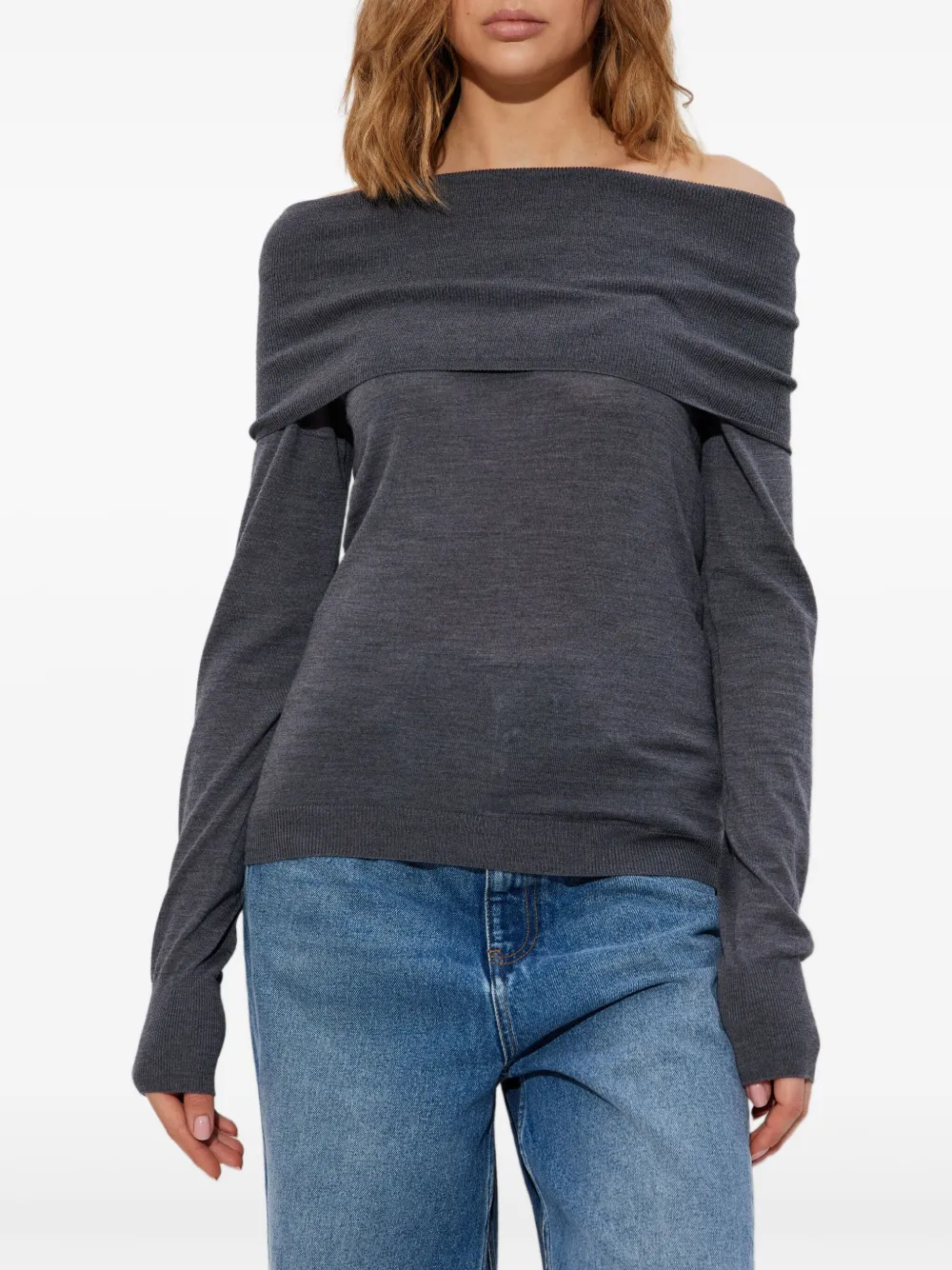 Stella Mccartney Shoulder Knitwear Stretch Ribbed Sleeves