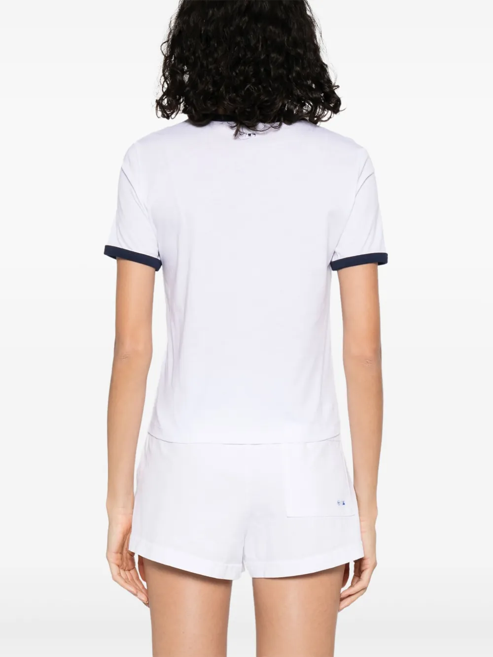 Sporty & Rich Dodgers Ringer T-shirt Wit
