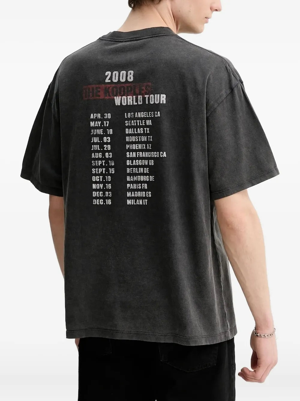 The Kooples T-shirt met grafische print - Zwart