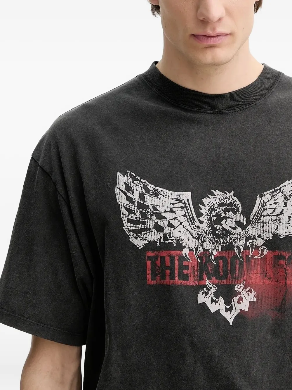 The Kooples Graphic-print T-shirt In Black