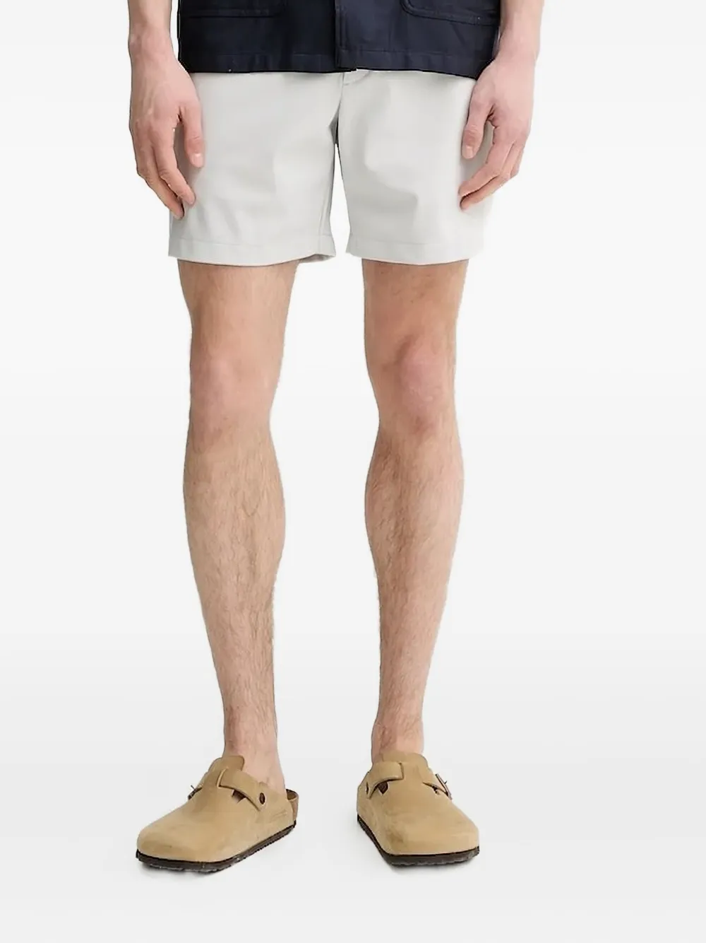 Theory elastic-waistband shorts | Grey | Image 1