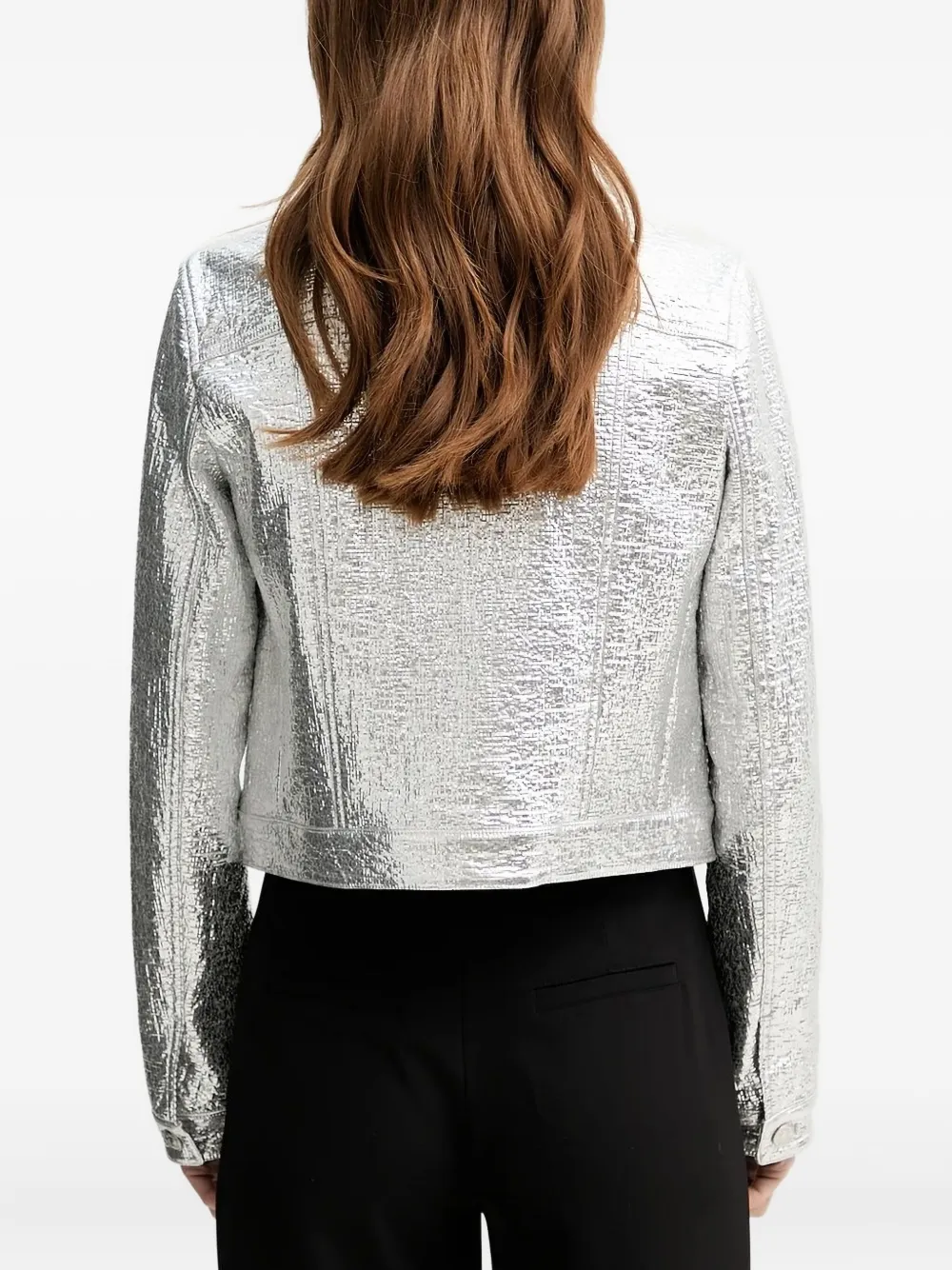The Kooples Metallic-effect Jacket In White