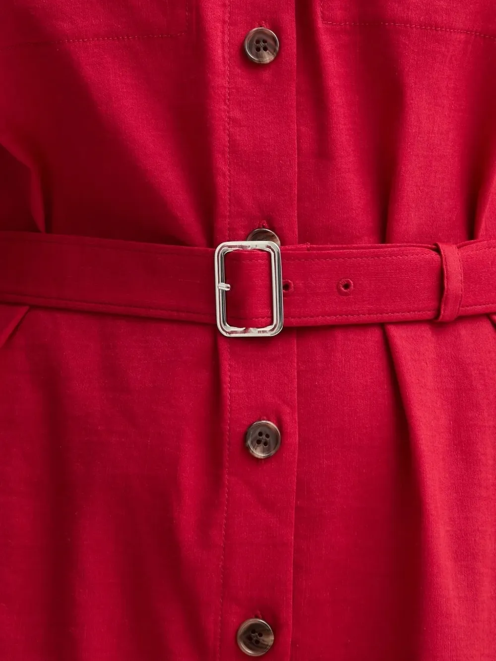 Theory belted shirt mini dress Rood