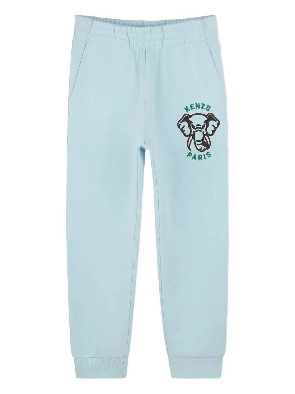 Kenzo Kids' Elastic-waistband Trousers In Blue