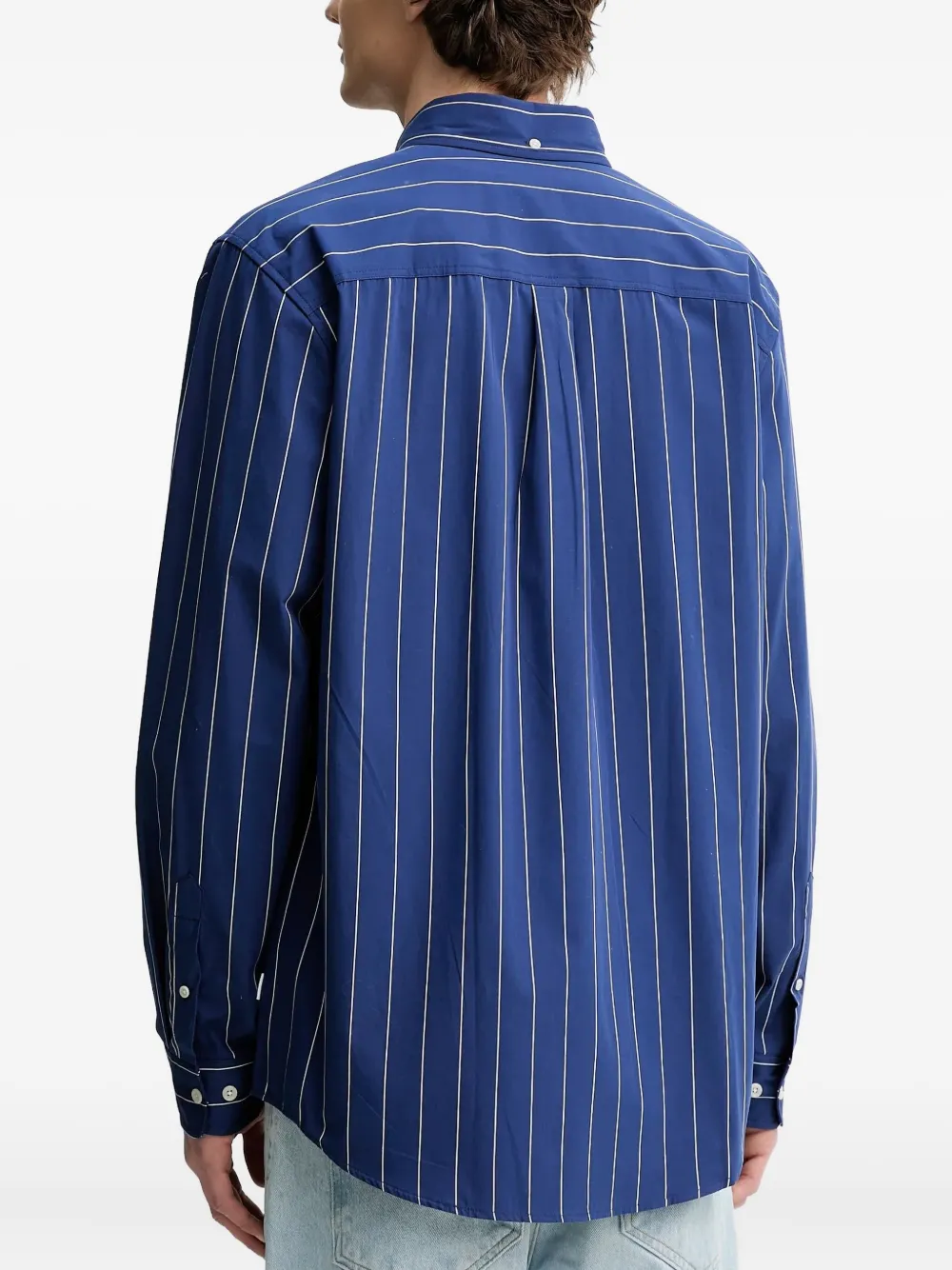 Les Deux Kent Oxford-hemd Mit Nadelstreifen In Blue