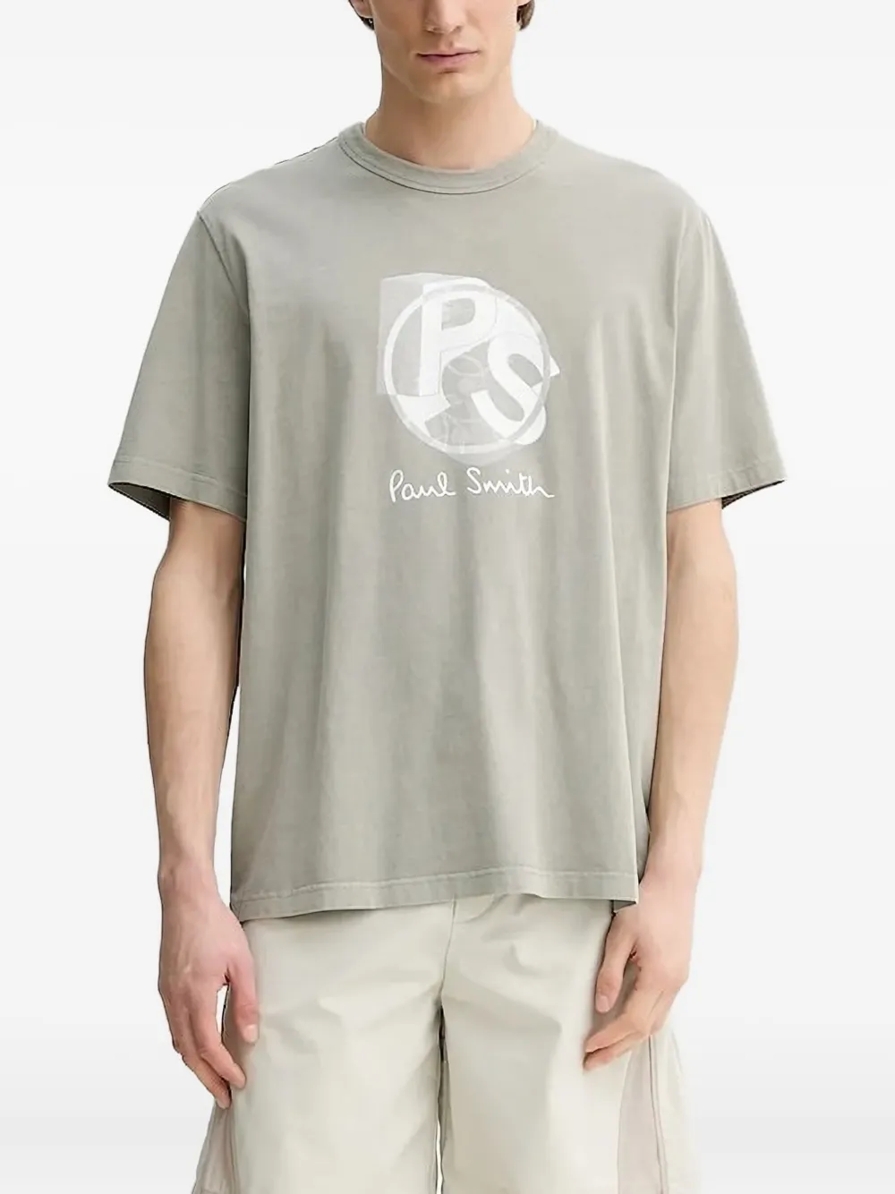 PS Paul Smith logo-print t-shirt - グレー PS Paul Smith logo-print t-shirt - グレー