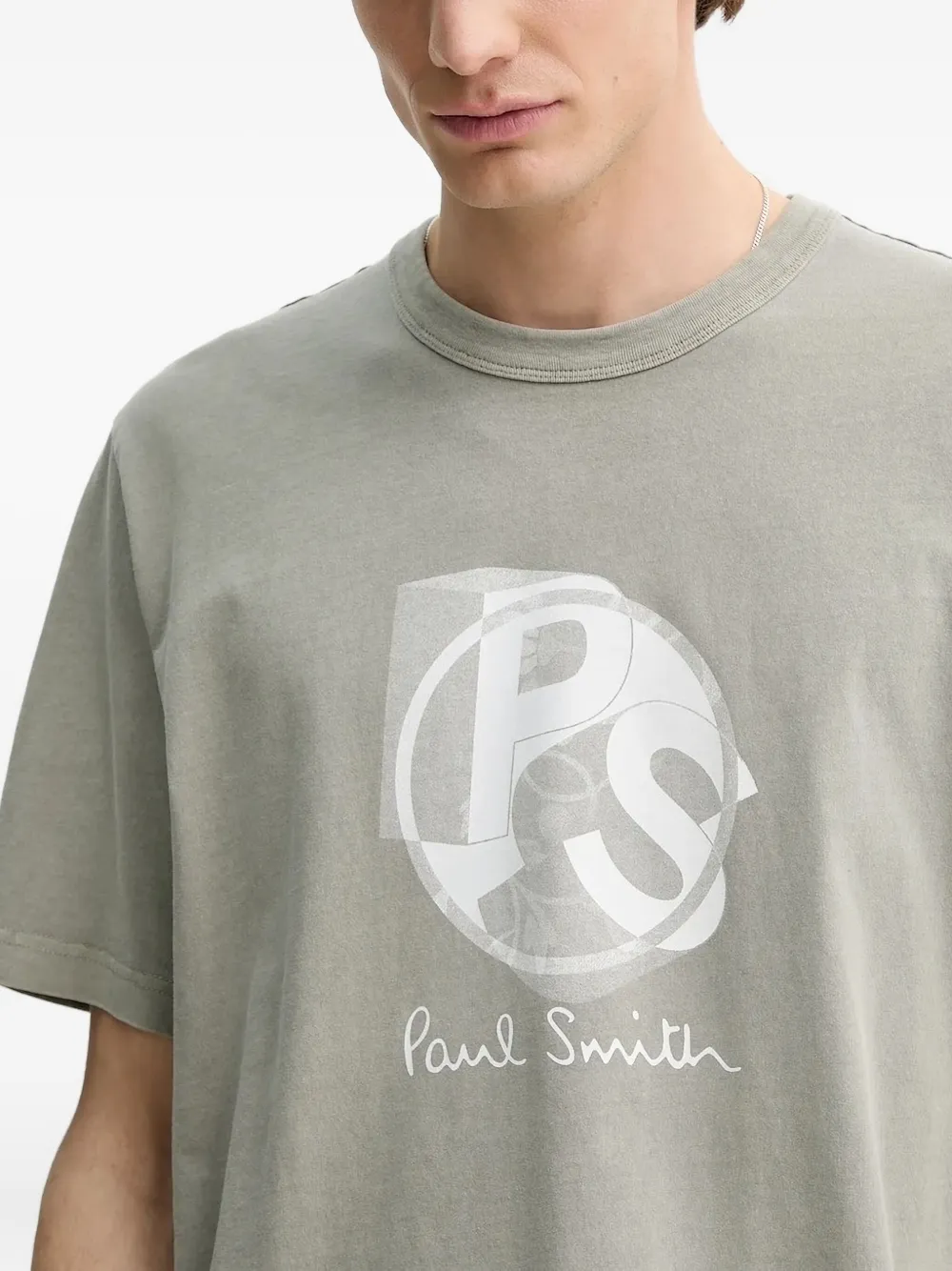 PS Paul Smith logo-print t-shirt Grijs