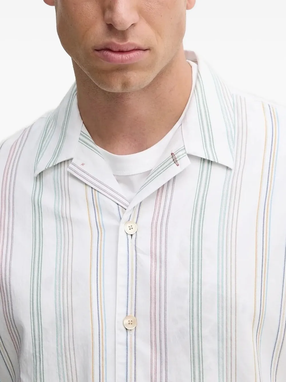 PS Paul Smith striped short-sleeve shirt Wit