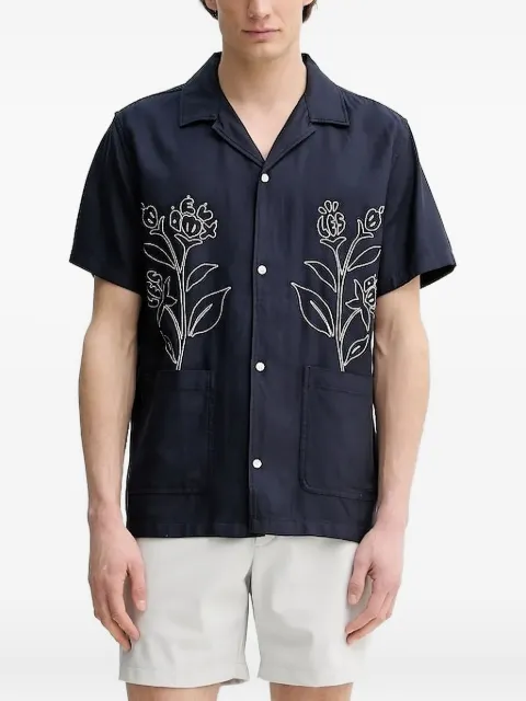 Les Deux floral-embroidered shirt