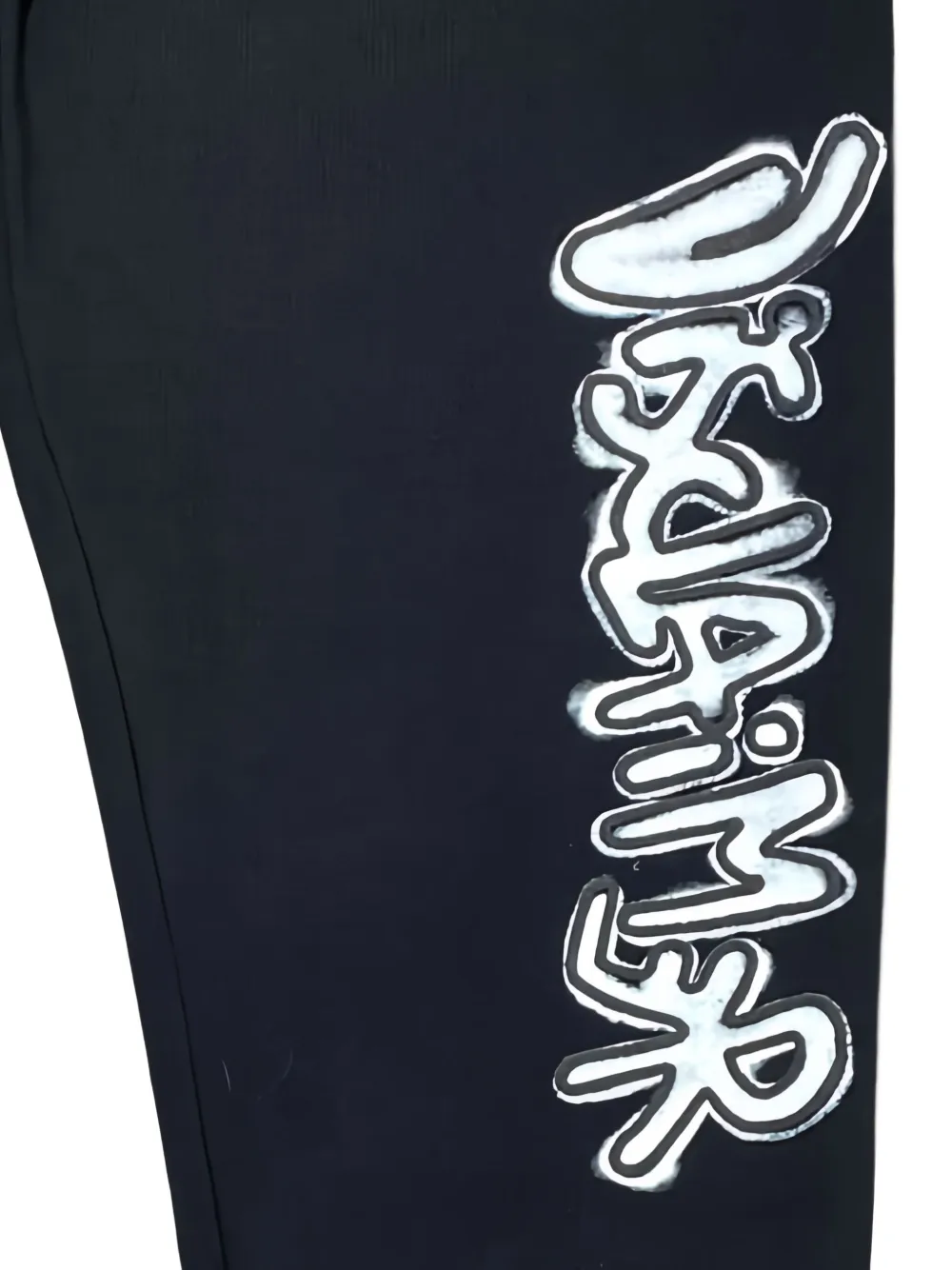Disclaimer Logo-print Drawstring Track Pants In Black