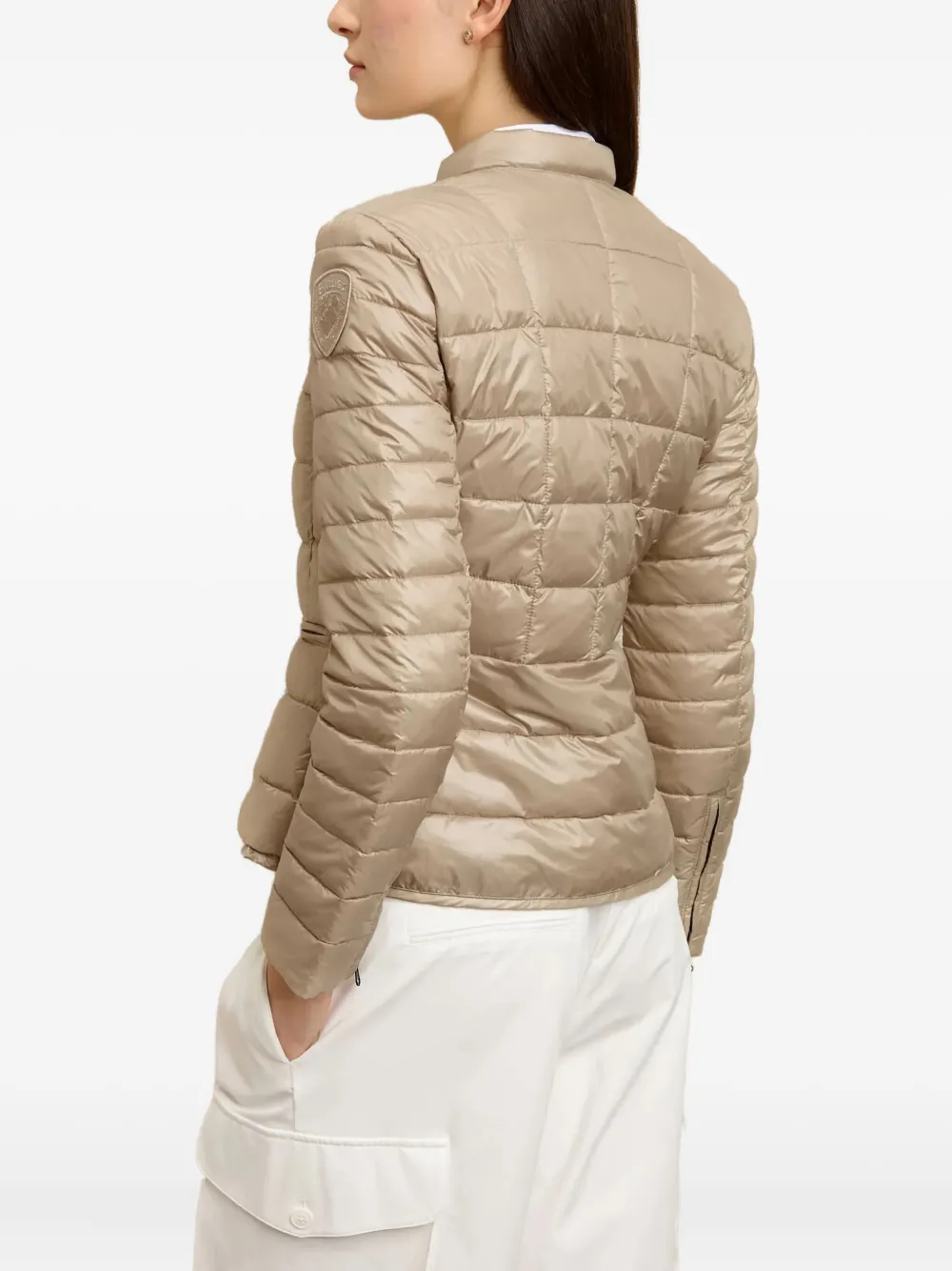 Blauer Oriole Zip-up Puffer Jacket In Neutral