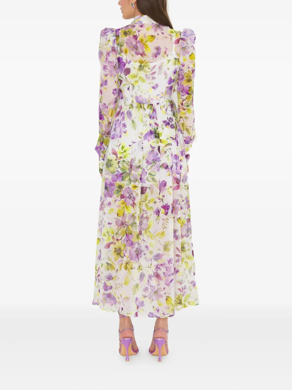 Sound Of Silence Floral Maxi Dress In White
