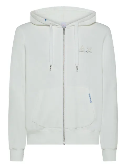 Sun68 embroidered zip-up hoodie