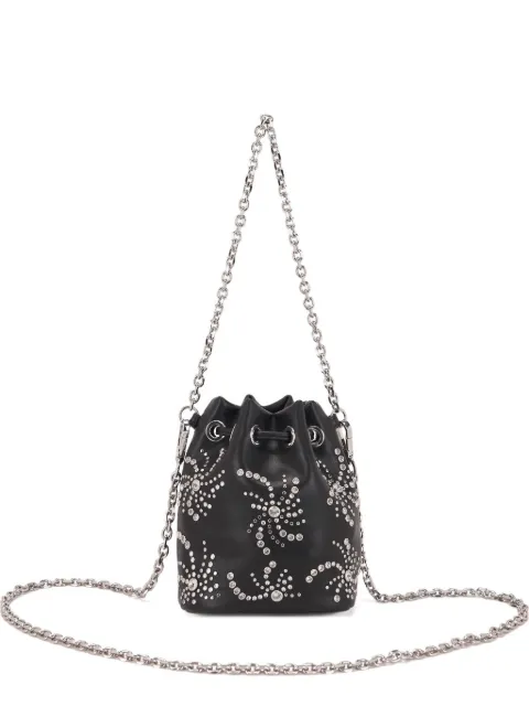 La Carrie mini crystal-embellished bucket bag