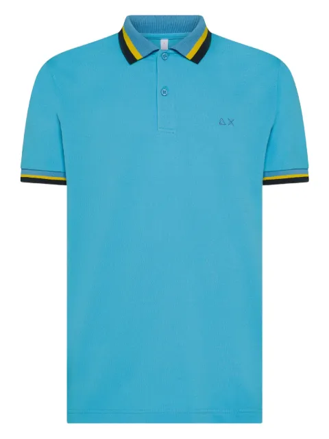 Sun68 tipped-collar polo shirt