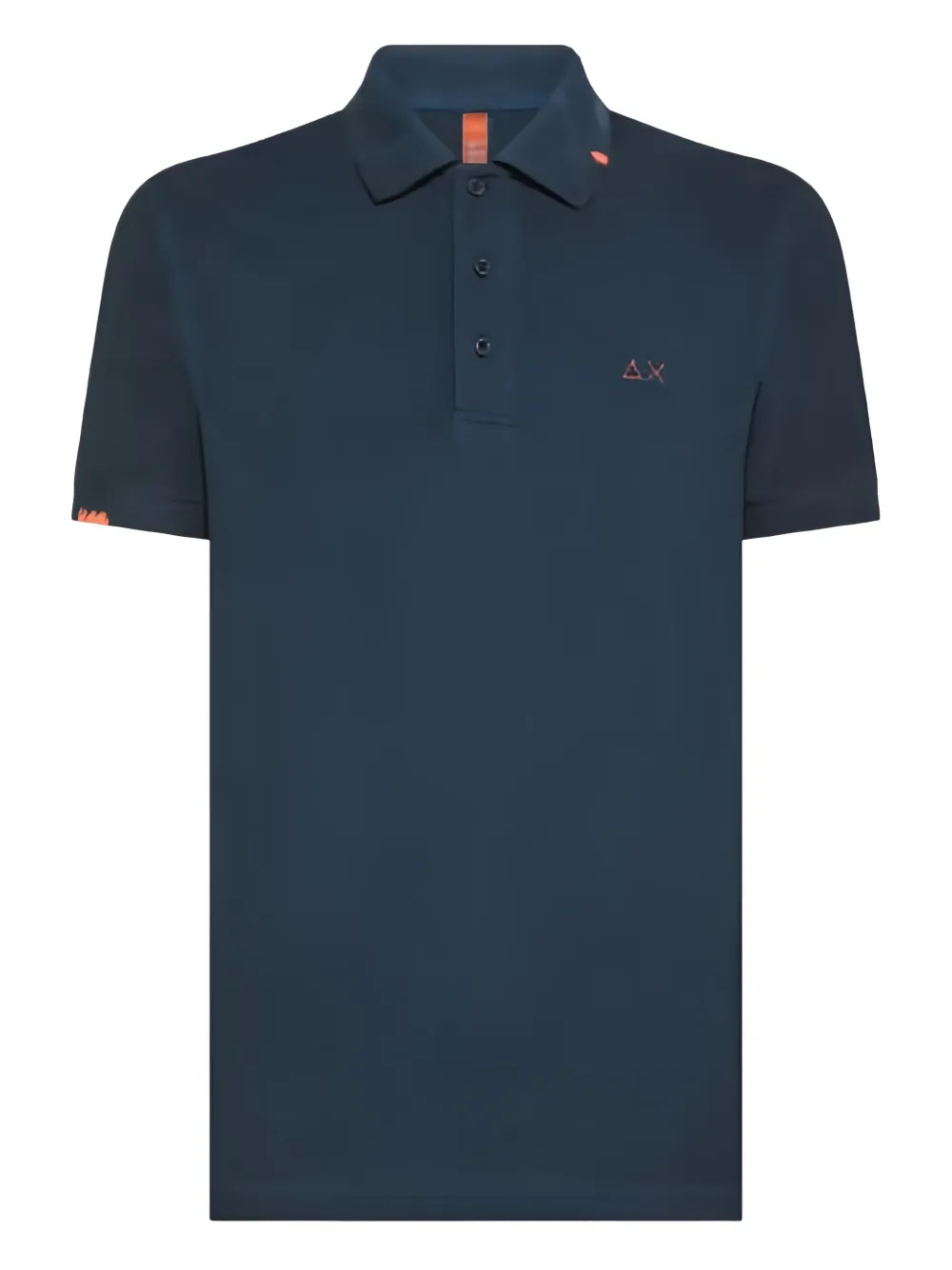 Sun68 contrast-collar polo shirt