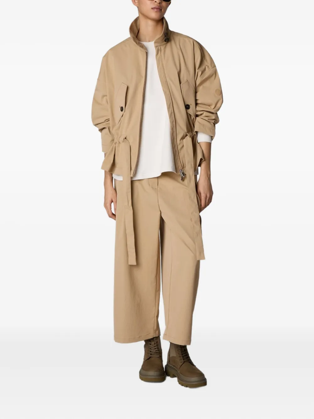 Save The Duck Broek met elastische taille Beige
