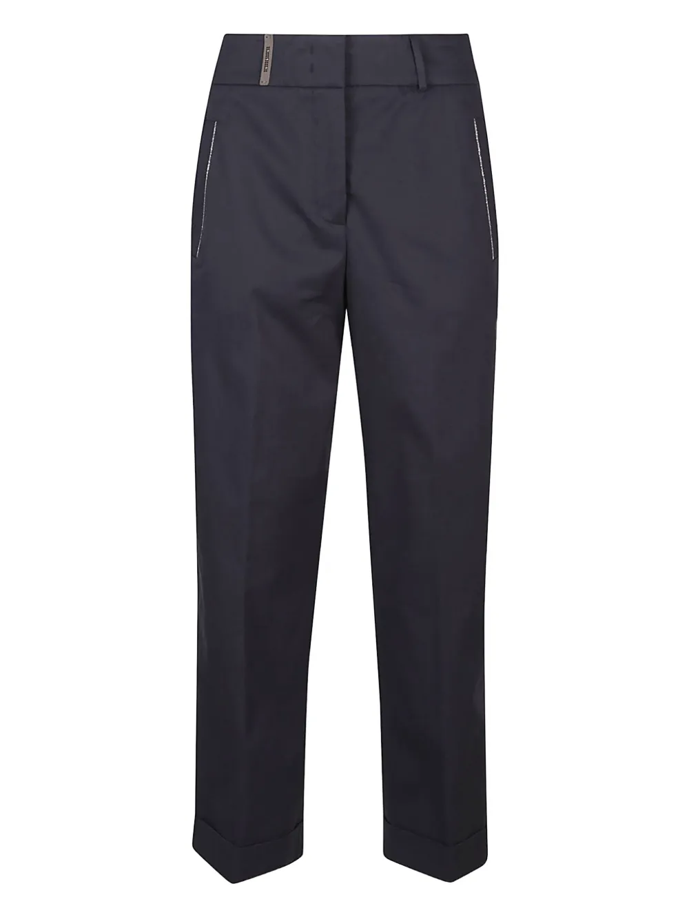 Peserico crystal-embellishment trousers Zwart