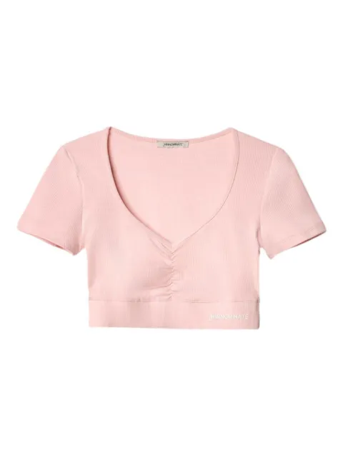 HINNOMINATE ribbed V-neck top