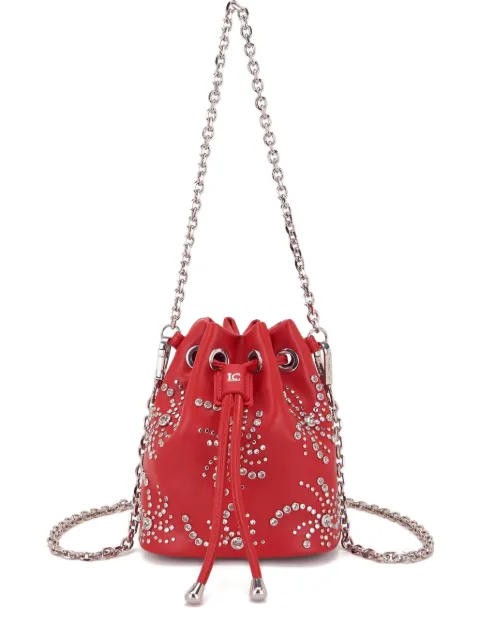 La Carrie mini crystal-embellished bucket bag