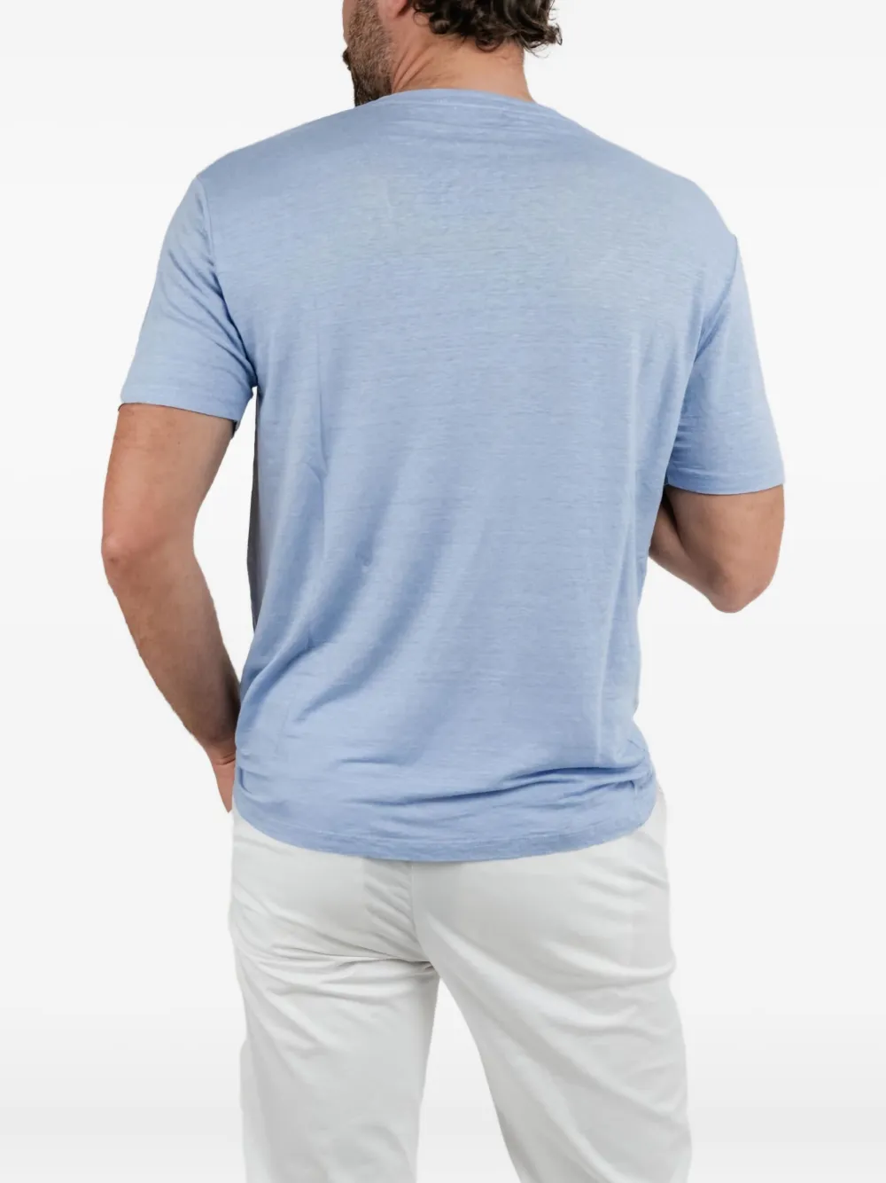 Daniele Fiesoli short-sleeve linen T-shirt - Blauw