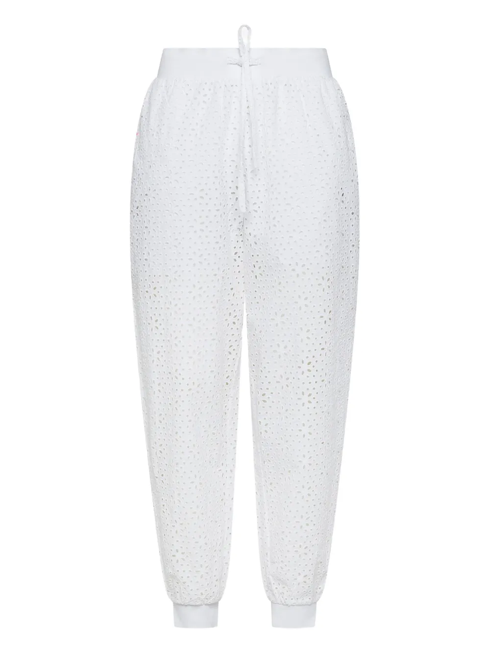 Sun68 Broek met geborduurde ringlets Wit